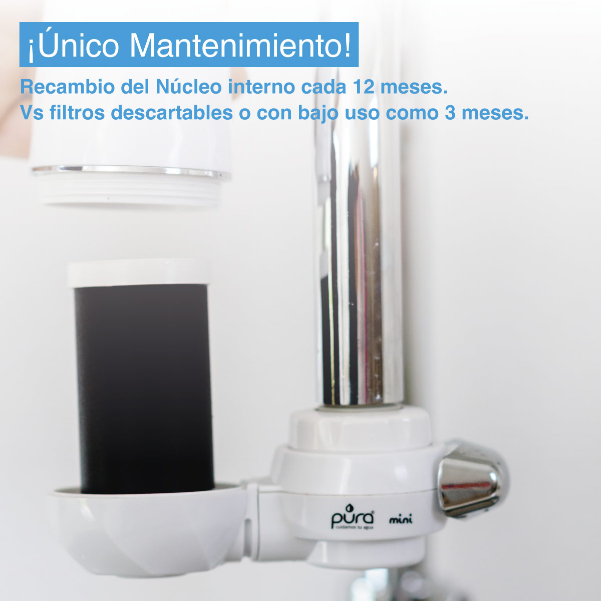 Foto 4 | Filtro Purificador de Agua Pura Mini color Blanco