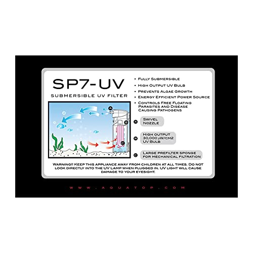 Foto 5 pulgar | Filtro Interno Aquatop Sp7-uv 72-126 Lph Con Luz Uv De 7 W - Venta Internacional.