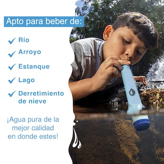 Foto 2 | Filtro Purificador de Agua Portatil Outdoor Ligero Apto Backpack Camping Hiking Versátil