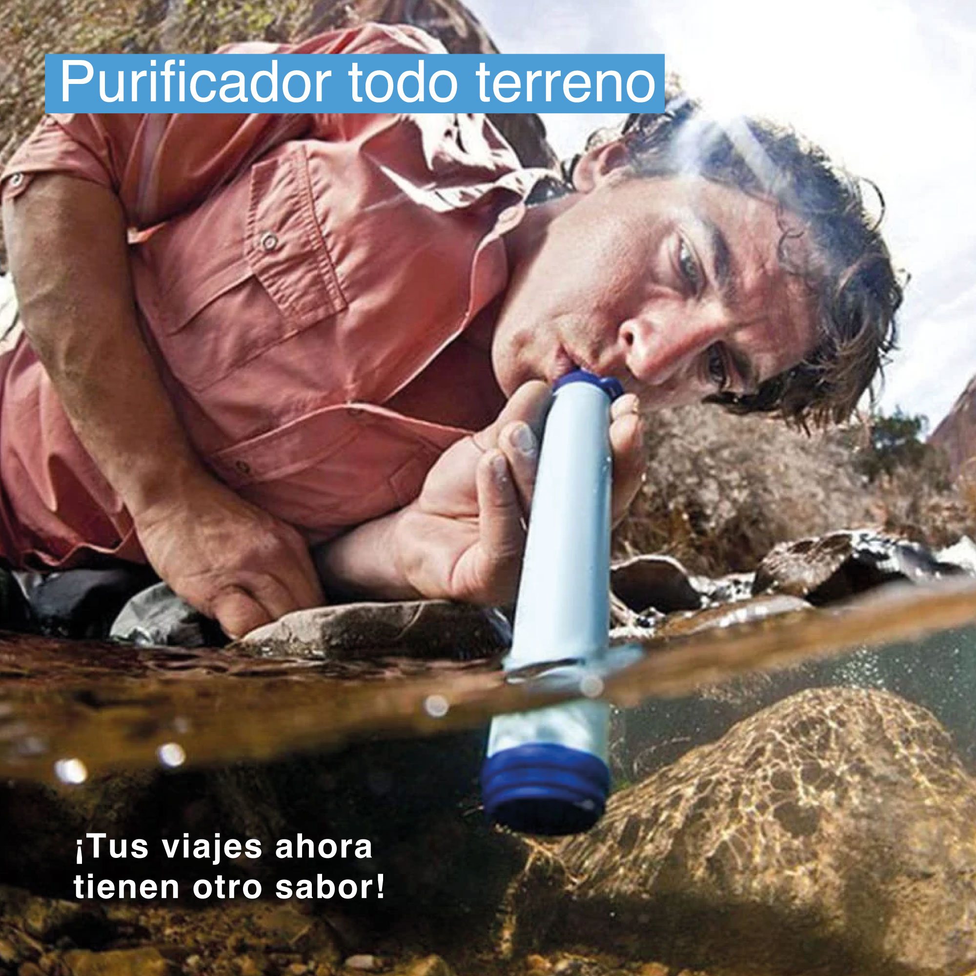 Foto 4 pulgar | Filtro Purificador De Agua Portatil Outdoor, Ligero, Apto Backpack. Camping, Hiking,versatil