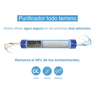 Foto 7 | Filtro Purificador de Agua Portatil Outdoor Ligero Apto Backpack Camping Hiking Versátil