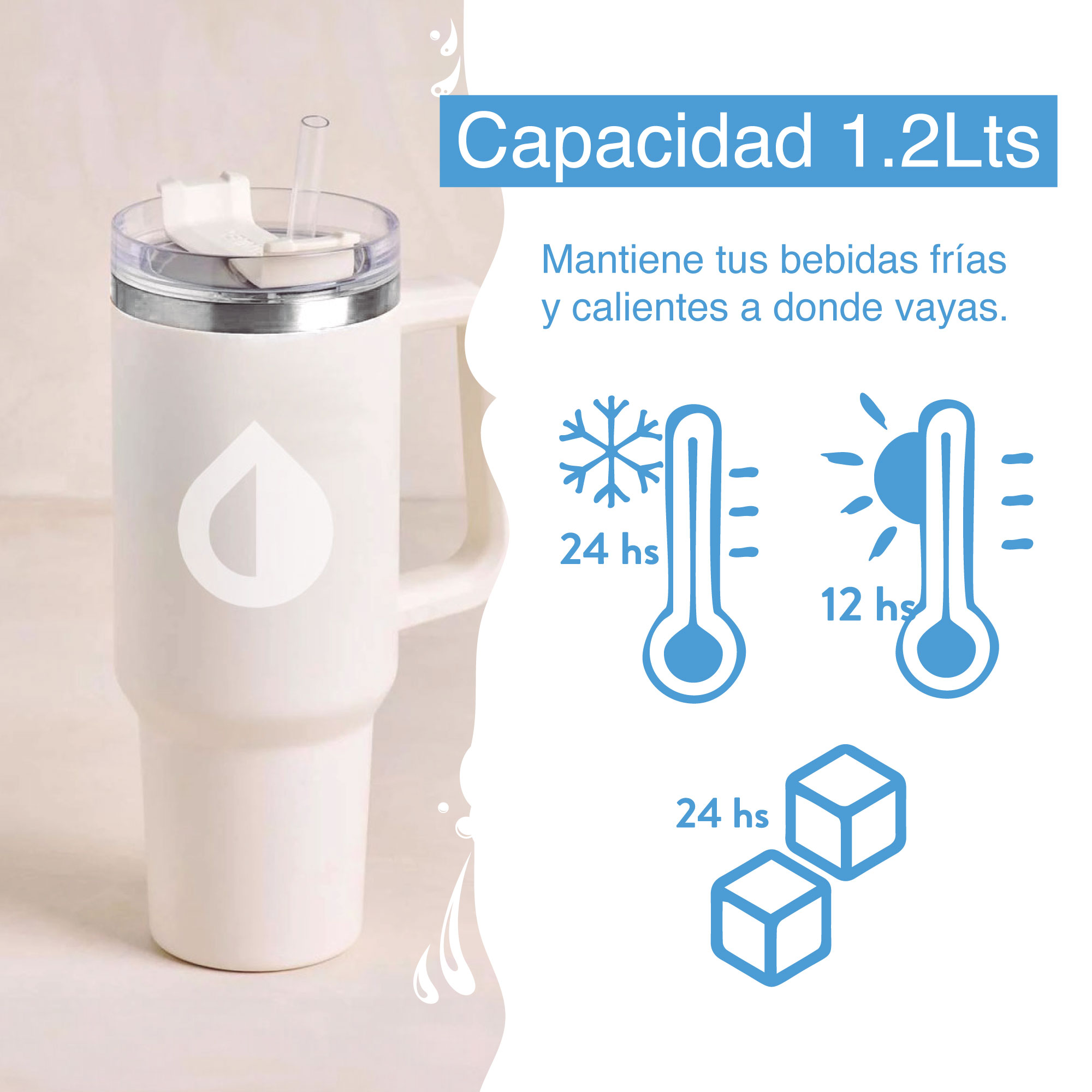 Foto 4 pulgar | El Termo Filtro Purificador De Agua Portátil Y Urbano 1.2 Lts Eco Blanco