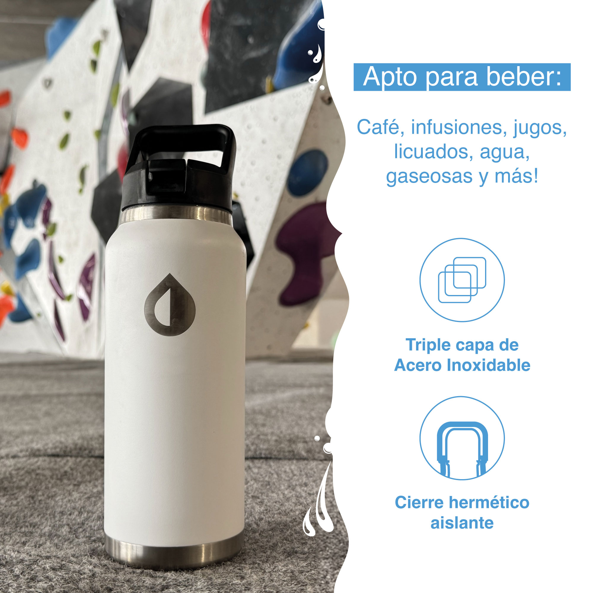 Foto 6 pulgar | Termo Pura Sport Térmico 1.2 l con Purificador Agua Acero Blanco