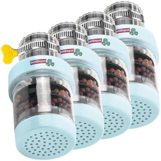 Foto 2 | Filtro Para Grifo De Agua, Mxhyu-004, 4pzas, Ø15-22mm, Carbón Activado/zeolita/maifan/sulfito De Calcio/pva, Azul