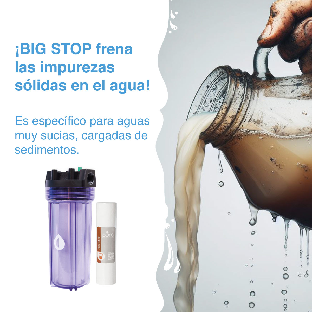 Foto 3 pulgar | Filtro De Agua Anti Sedimento Pura Elimina Particulas Tinaco