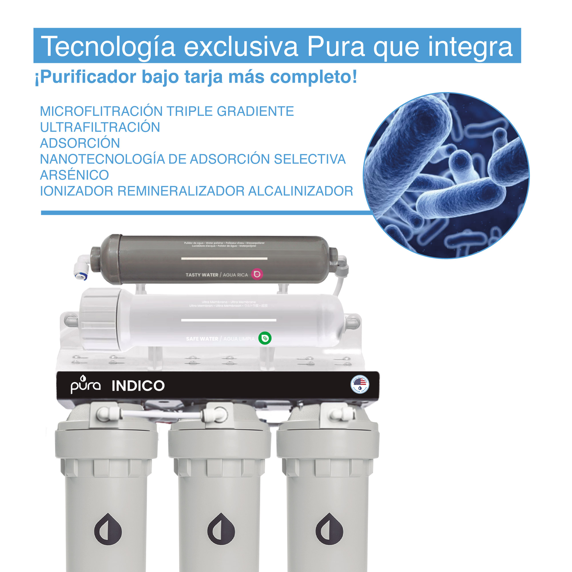 Foto 3 pulgar | Filtro Purificador Agua 5 Etapas Bajo Tarja +magnesio +salud