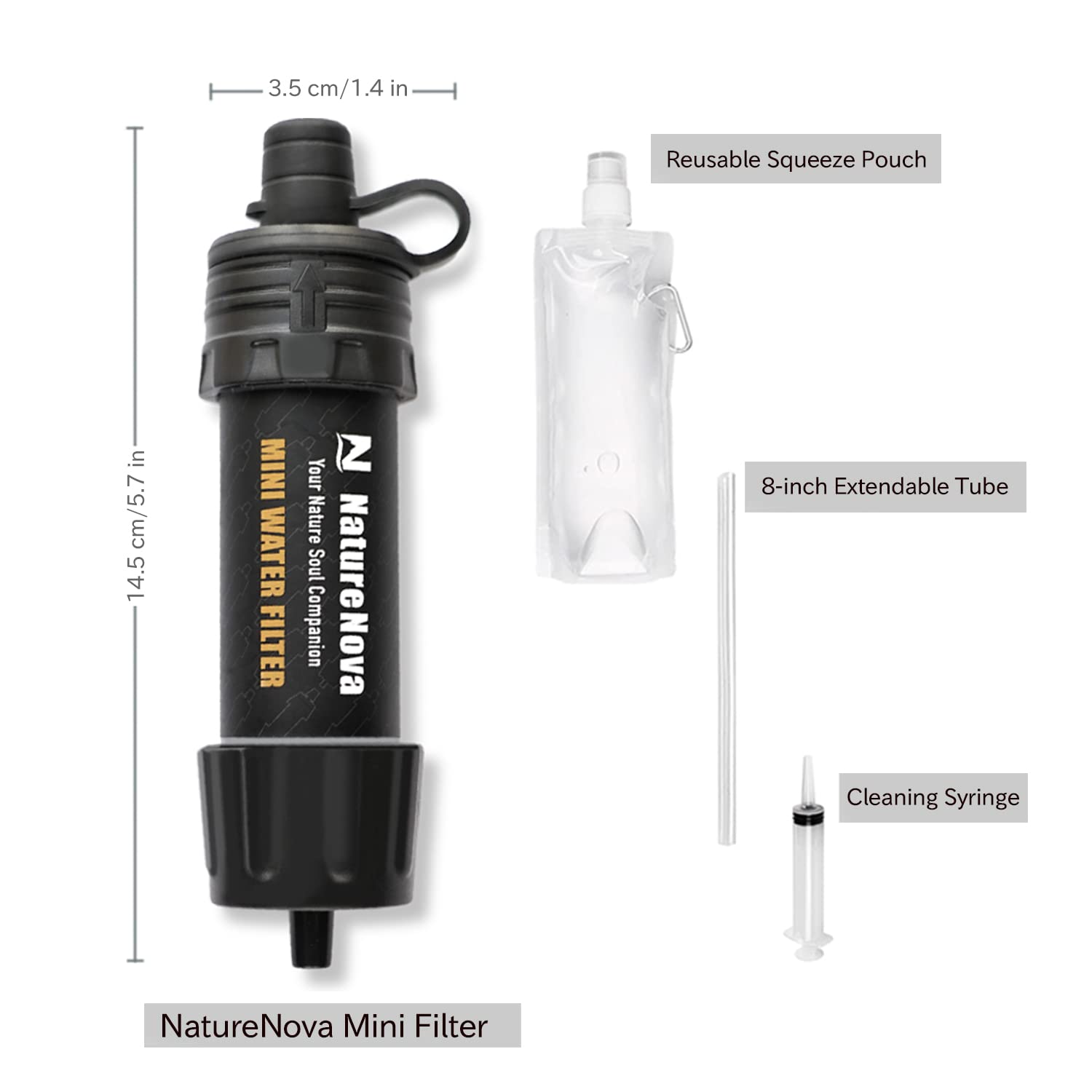 Foto 5 pulgar | Filtro De Agua Naturenova Mini Portable Emergency, Paquete De 2 - Venta Internacional.