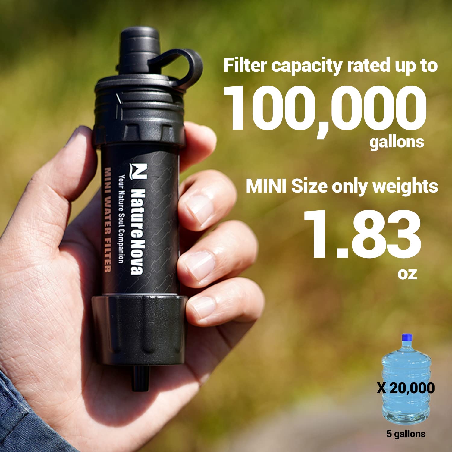 Foto 6 pulgar | Filtro De Agua Naturenova Mini Portable Emergency, Paquete De 2 - Venta Internacional.