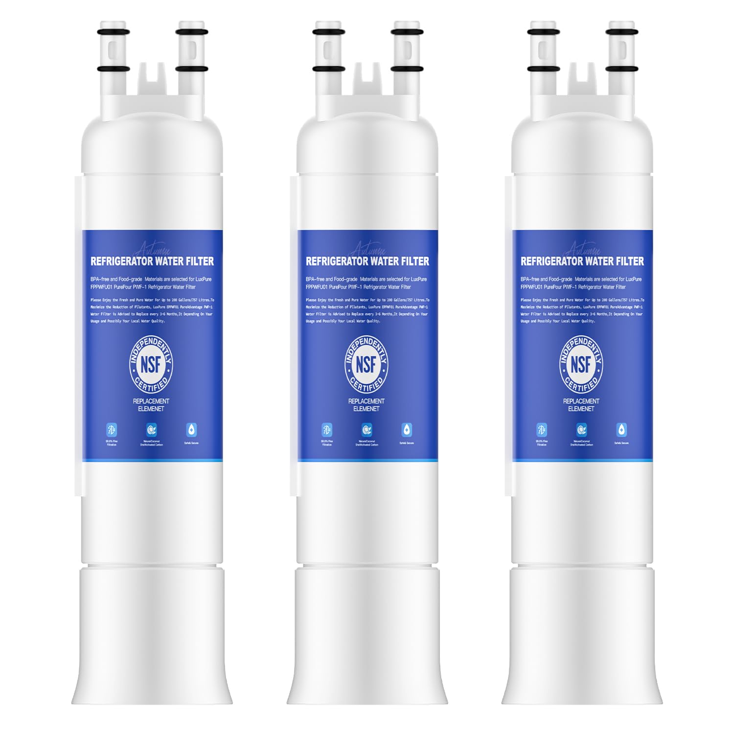 Paquete De 3 Filtros De Agua Compatibles Con Fppwfu01, Purepour Pwf-1 - Venta Internacional.