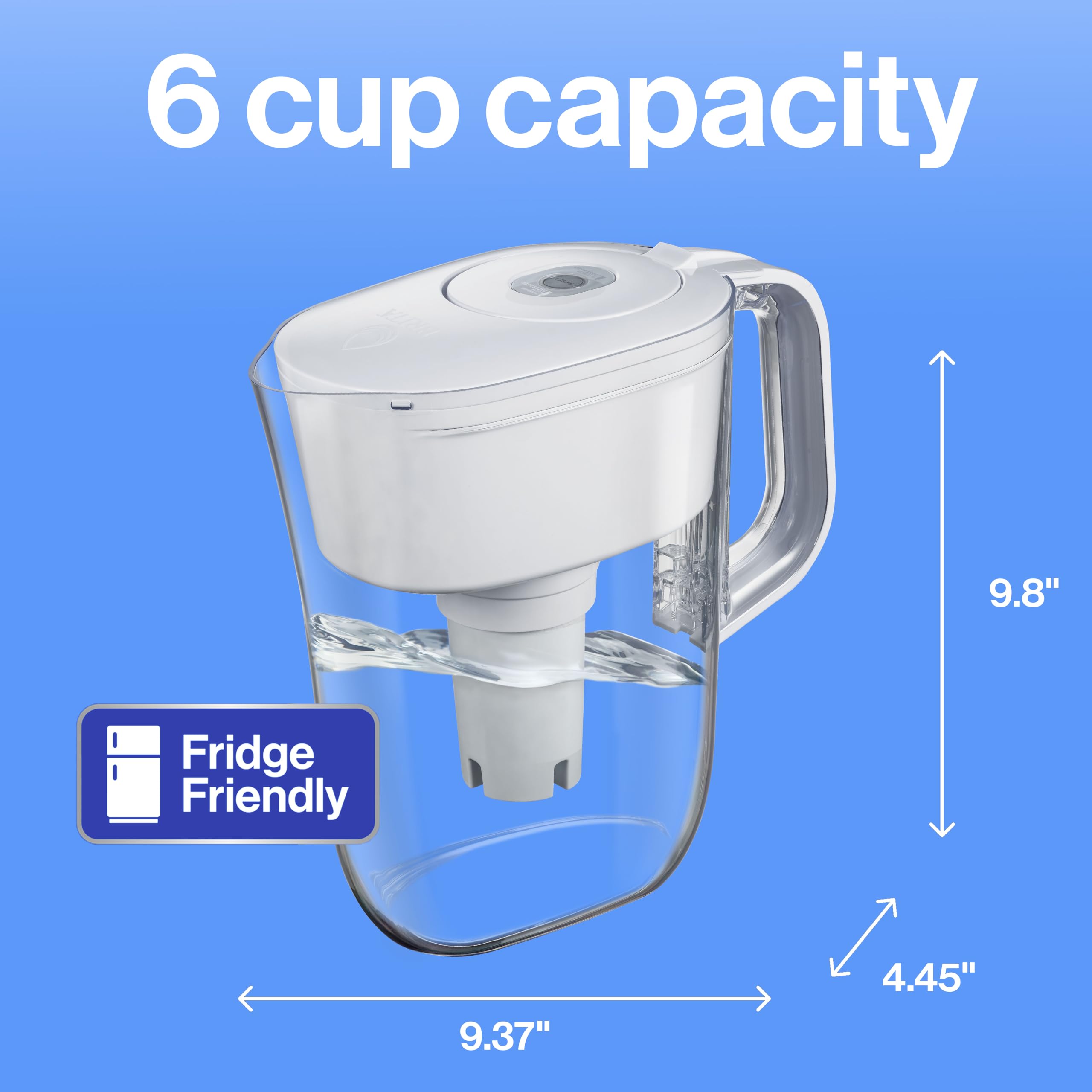 Foto 5 pulgar | Jarra Con Filtro De Agua Brita Metro, 1,4 Litros, Capacidad Para 6 Tazas, Color Blanco - Venta Internacional.