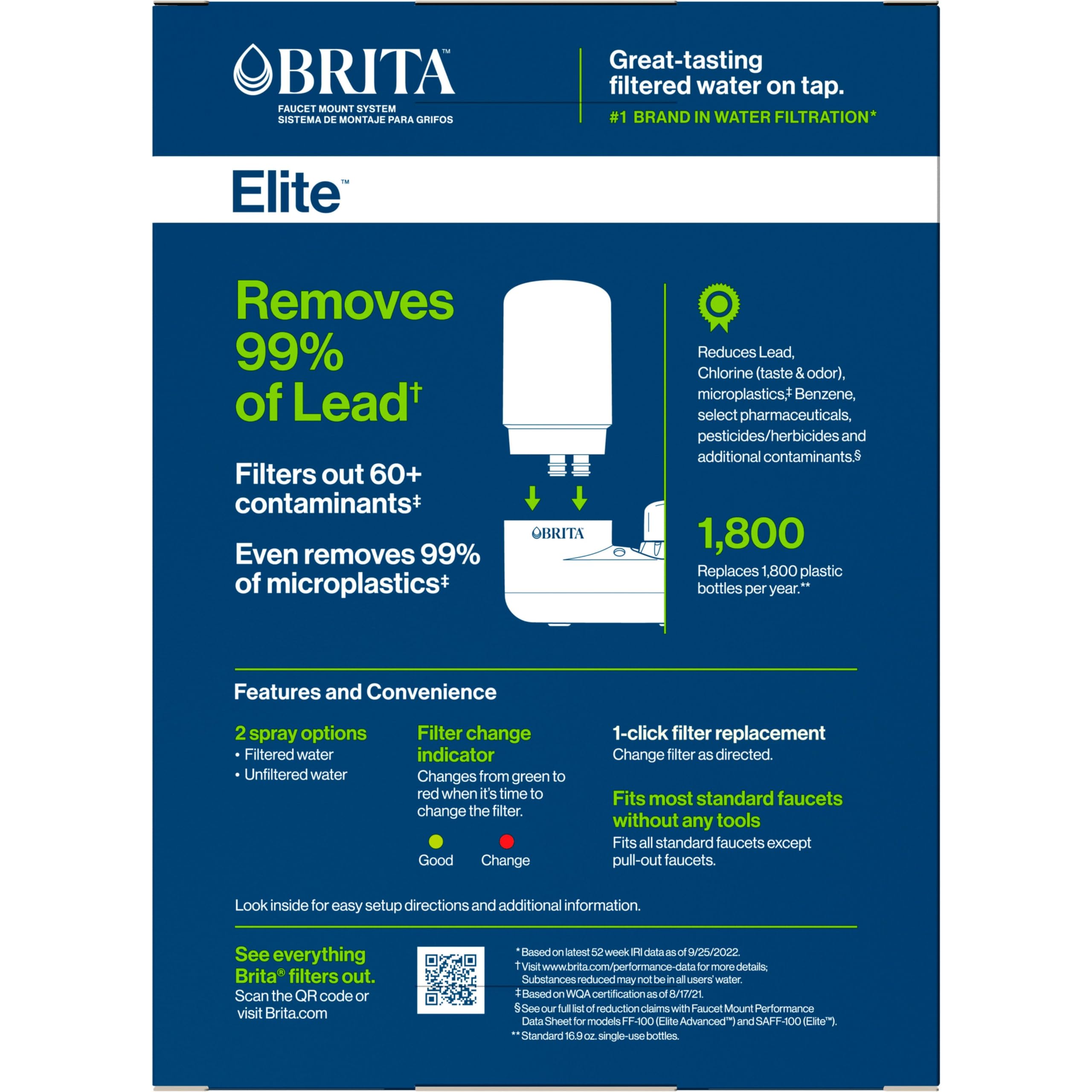 Foto 5 | Sistema De Filtración De Agua Brita Faucet Mount Elite Advanced - Venta Internacional.