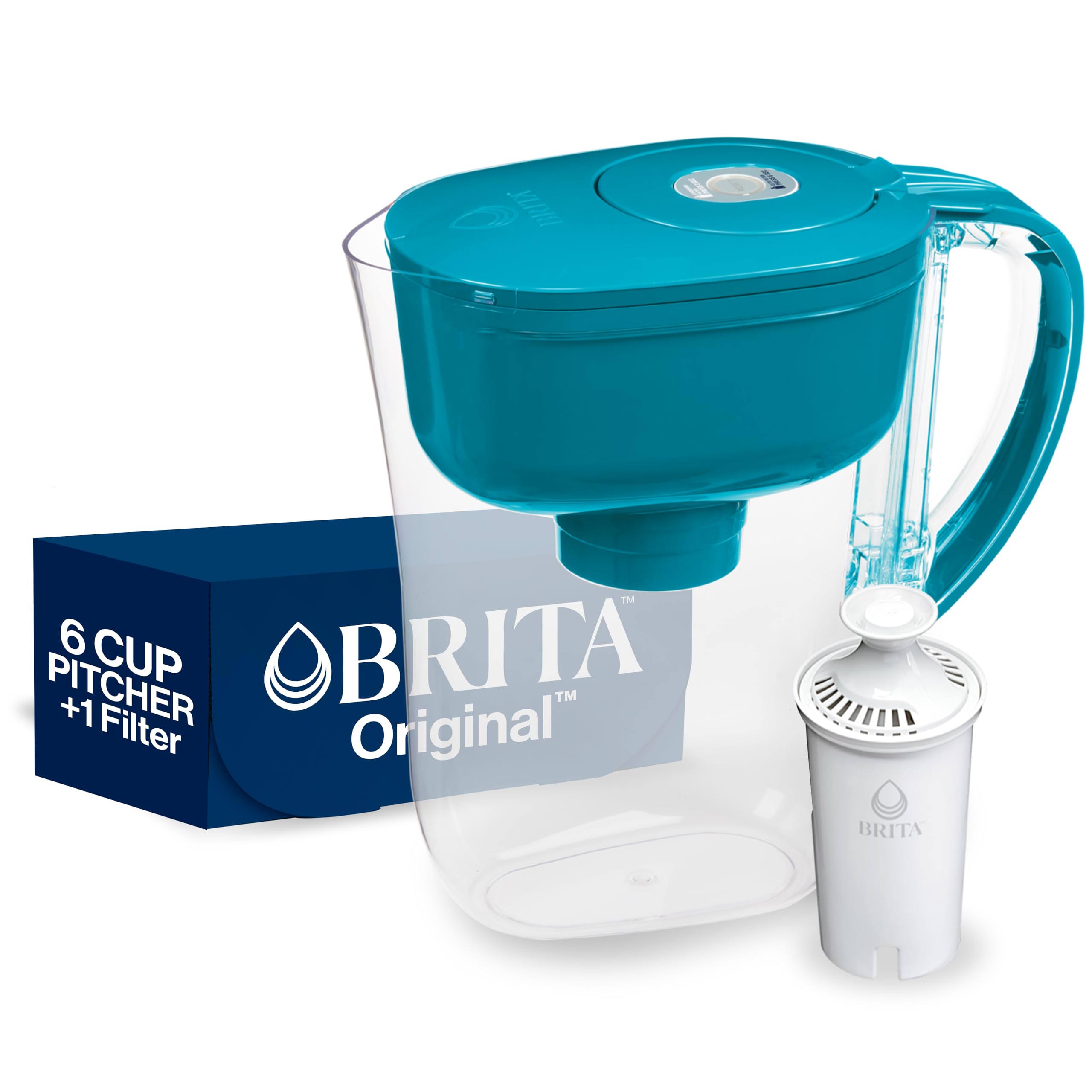 Jarra Con Filtro De Agua Brita Metro Sin Bpa, 1 Filtro, Color Turquesa - Venta Internacional.