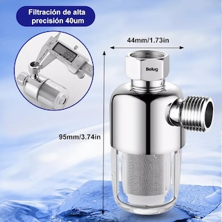 Foto 2 | Filtro Purificador De Agua Belug Para El Hogar De Acero Inoxidable 2 Pzs Plata