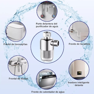 Foto 3 | Filtro Purificador De Agua Belug Para El Hogar De Acero Inoxidable 2 Pzs Plata