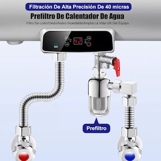 Foto 4 | Filtro Purificador De Agua Belug Para El Hogar De Acero Inoxidable 2 Pzs Plata