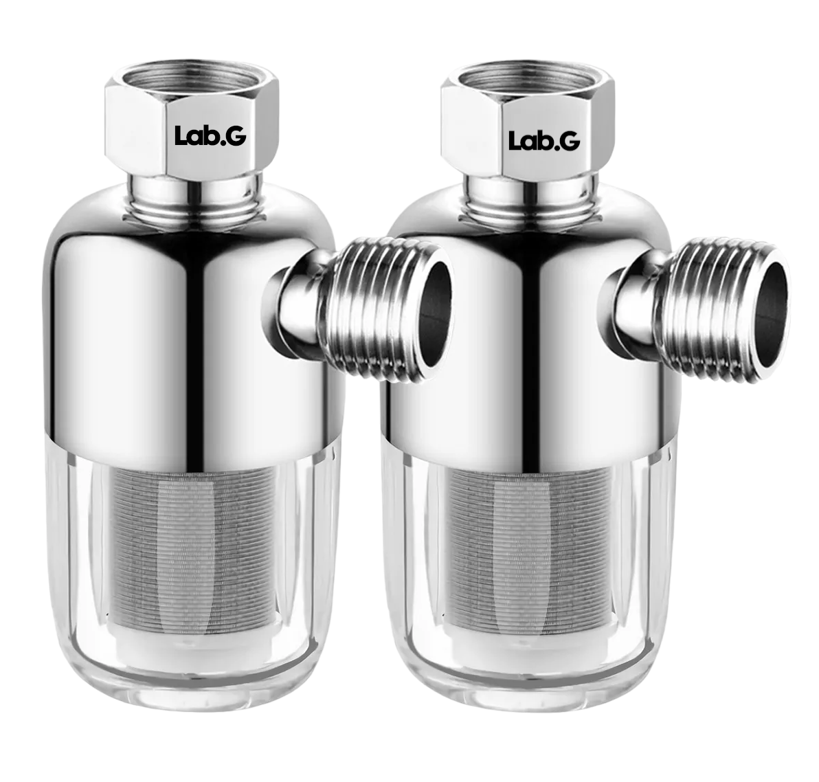 Filtro Purificador De Agua Lab.g Para El Hogar De Acero Inoxidable 2 Pzs Plata