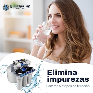 Foto 2 | Filtro De Agua De Osmosis Inversa Bluespring. Sistema De Filtración De Agua En 5 Etapas Con Luz Uv De 6w – A