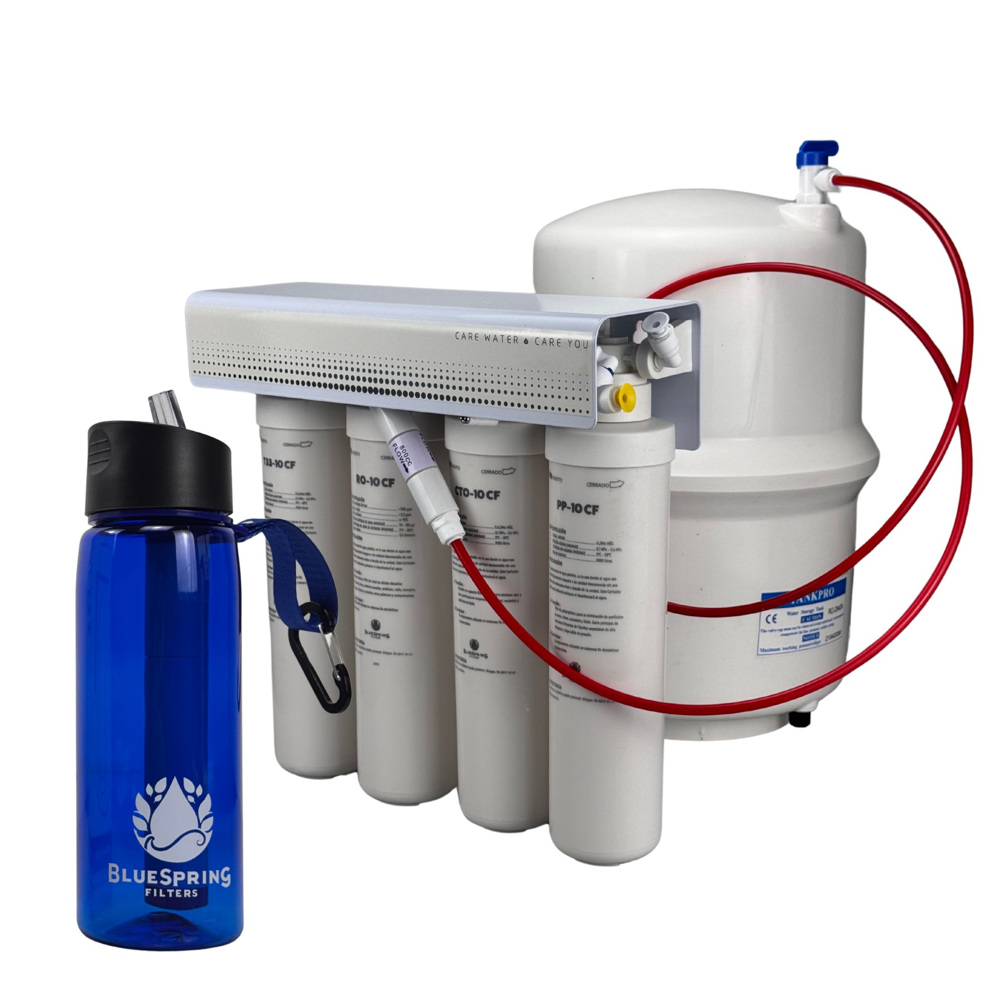 Foto 1 | Filtro De Agua De Osmosis Inversa Bluespring. Sistema De Filtración De Agua De 4 Etapas Con Membrana Ro De 200