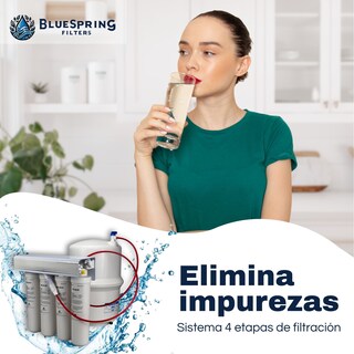 Foto 5 | Filtro De Agua De Osmosis Inversa Bluespring. Sistema De Filtración De Agua De 4 Etapas Con Membrana Ro De 200