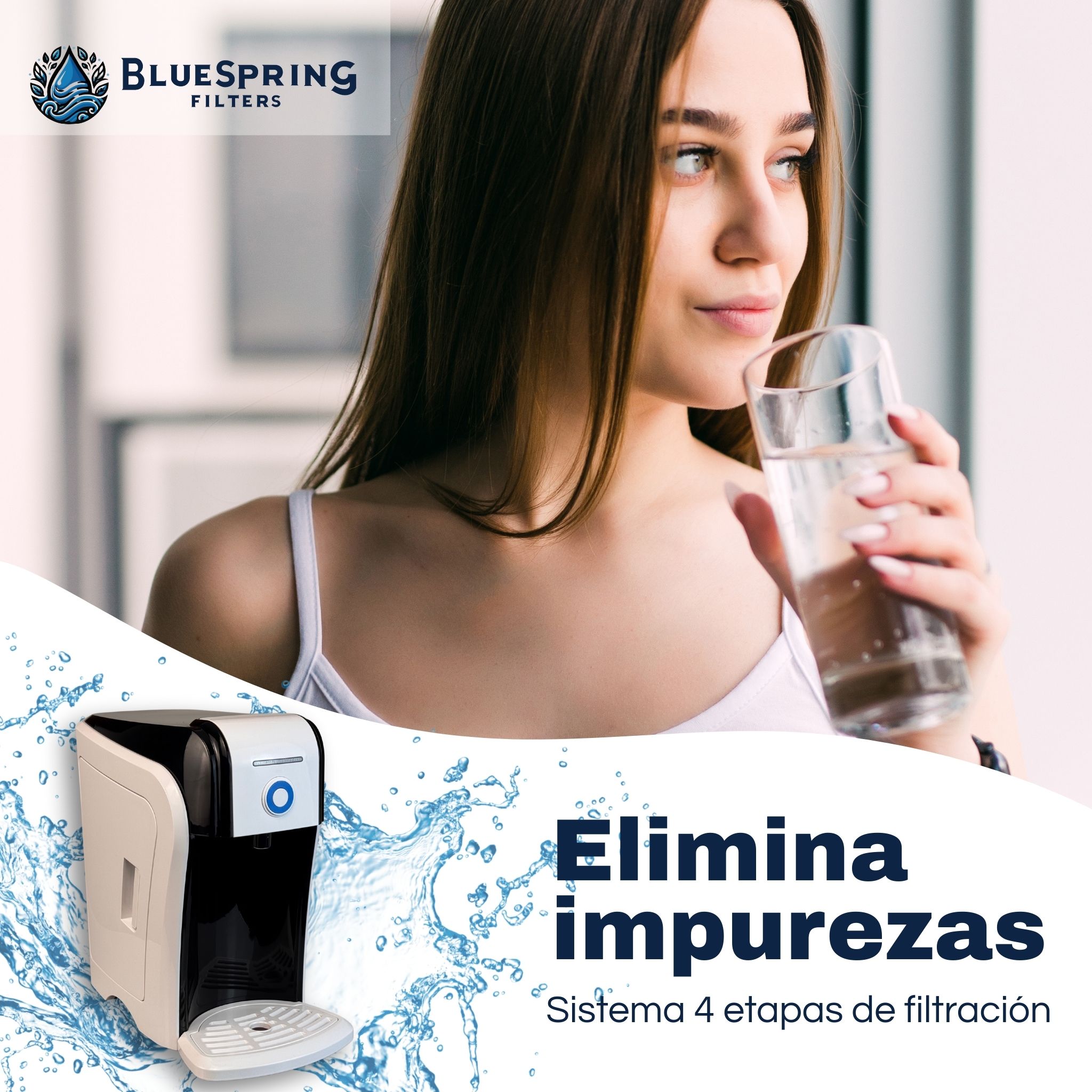 Foto 4 pulgar | Sistema De Ultrafiltración Con Ultra Membrana Y Agua Alcalina Bluespring De 4 Etapas. Con Una Botella De Agua C