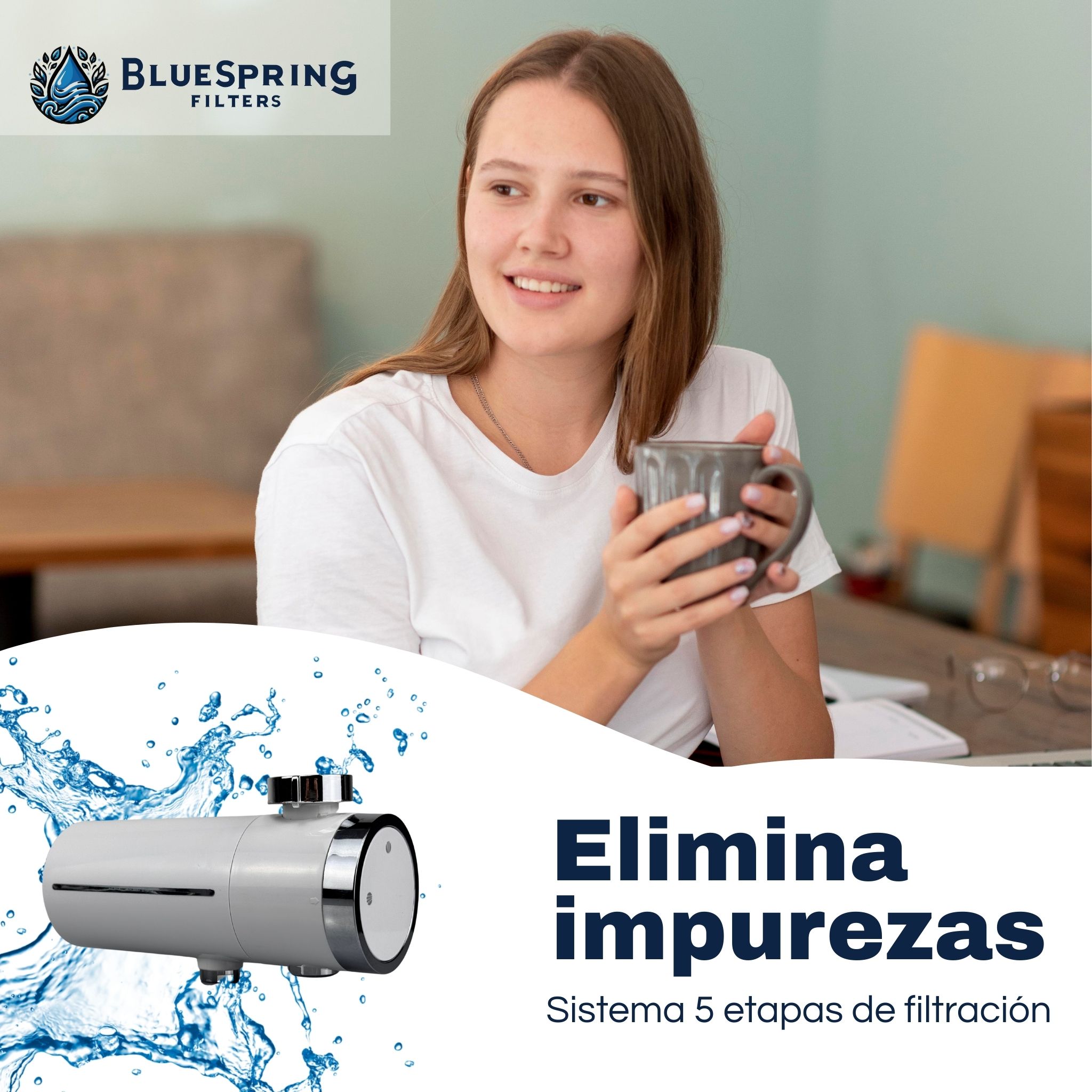 Foto 8 pulgar | Filtro De Agua Bluespring 5 Etapas Para Grifo. 2l/min Para 2000 Litros. Fácil Instalación.