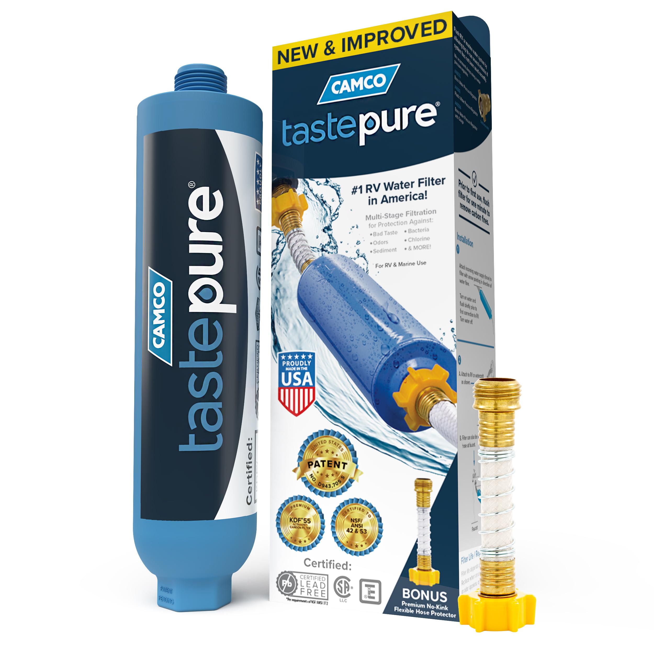 Foto 2 pulgar | Filtro De Agua Camco Tastepure Rv Con Protector De Manguera Flexible - Venta Internacional.