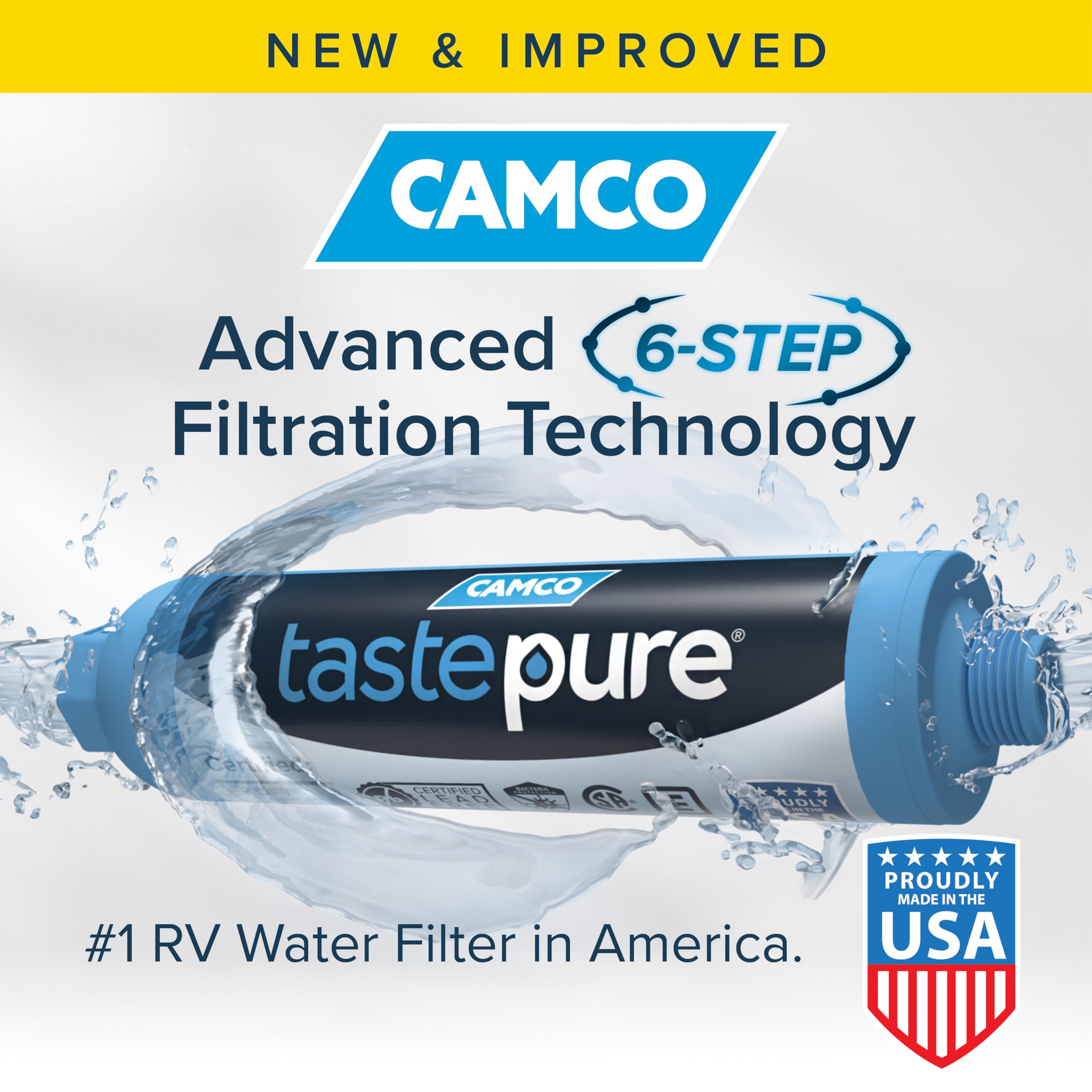 Foto 3 pulgar | Filtro De Agua Camco Tastepure Rv Con Protector De Manguera Flexible - Venta Internacional.
