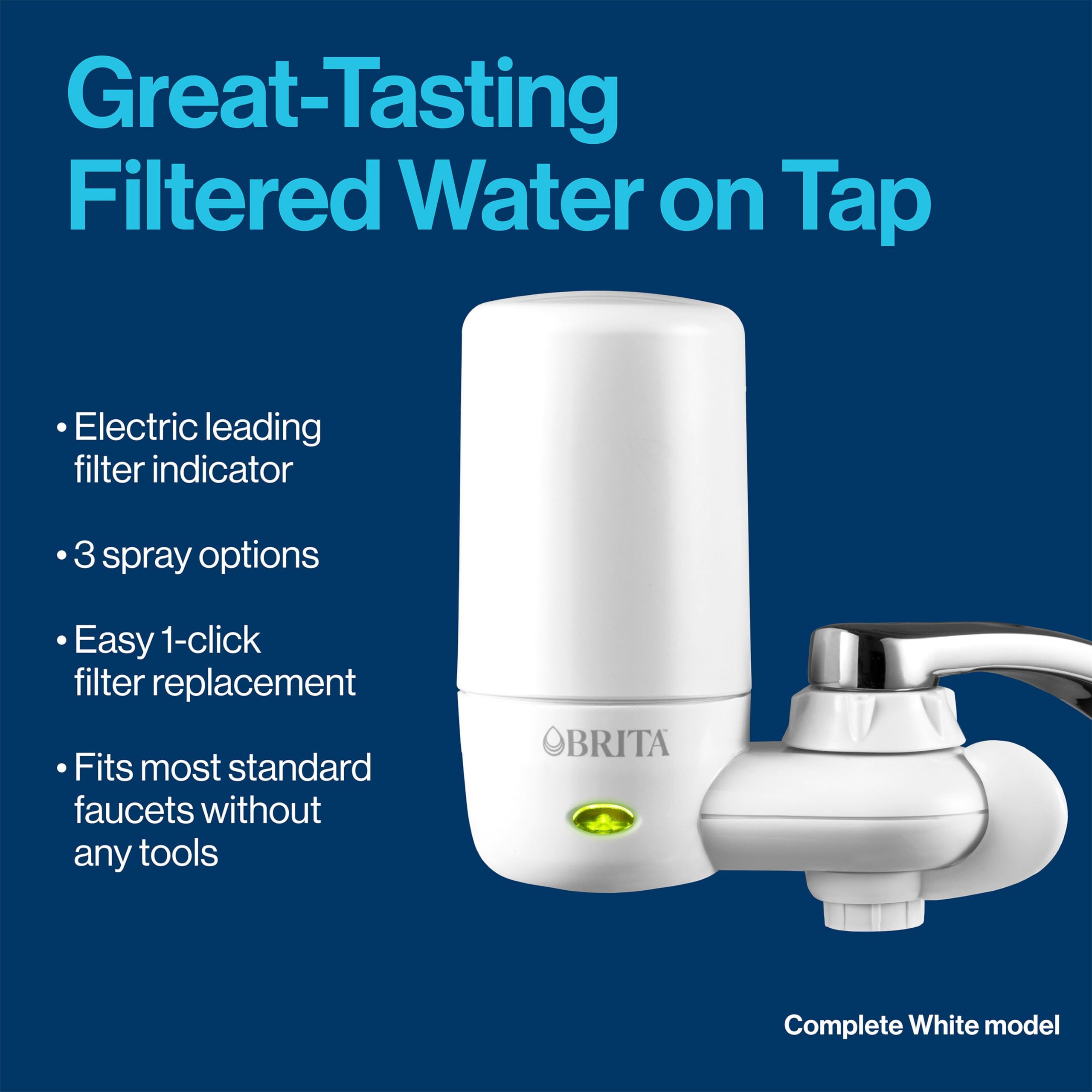 Foto 4 | Filtro De Agua Brita De Repuesto Para Montaje En Grifo Chrome 3c - Venta Internacional.