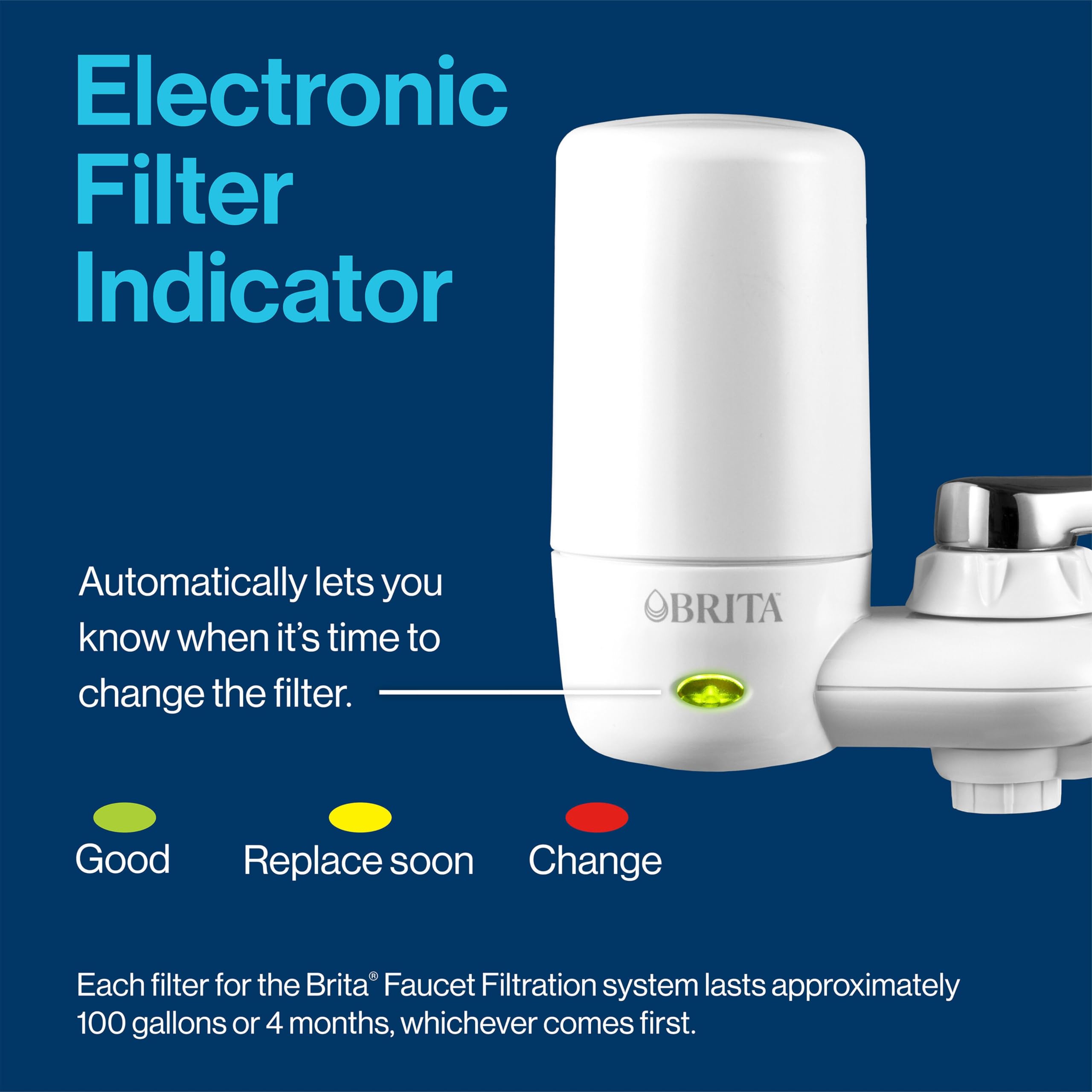 Foto 5 | Filtro De Agua Brita De Repuesto Para Montaje En Grifo Chrome 3c - Venta Internacional.