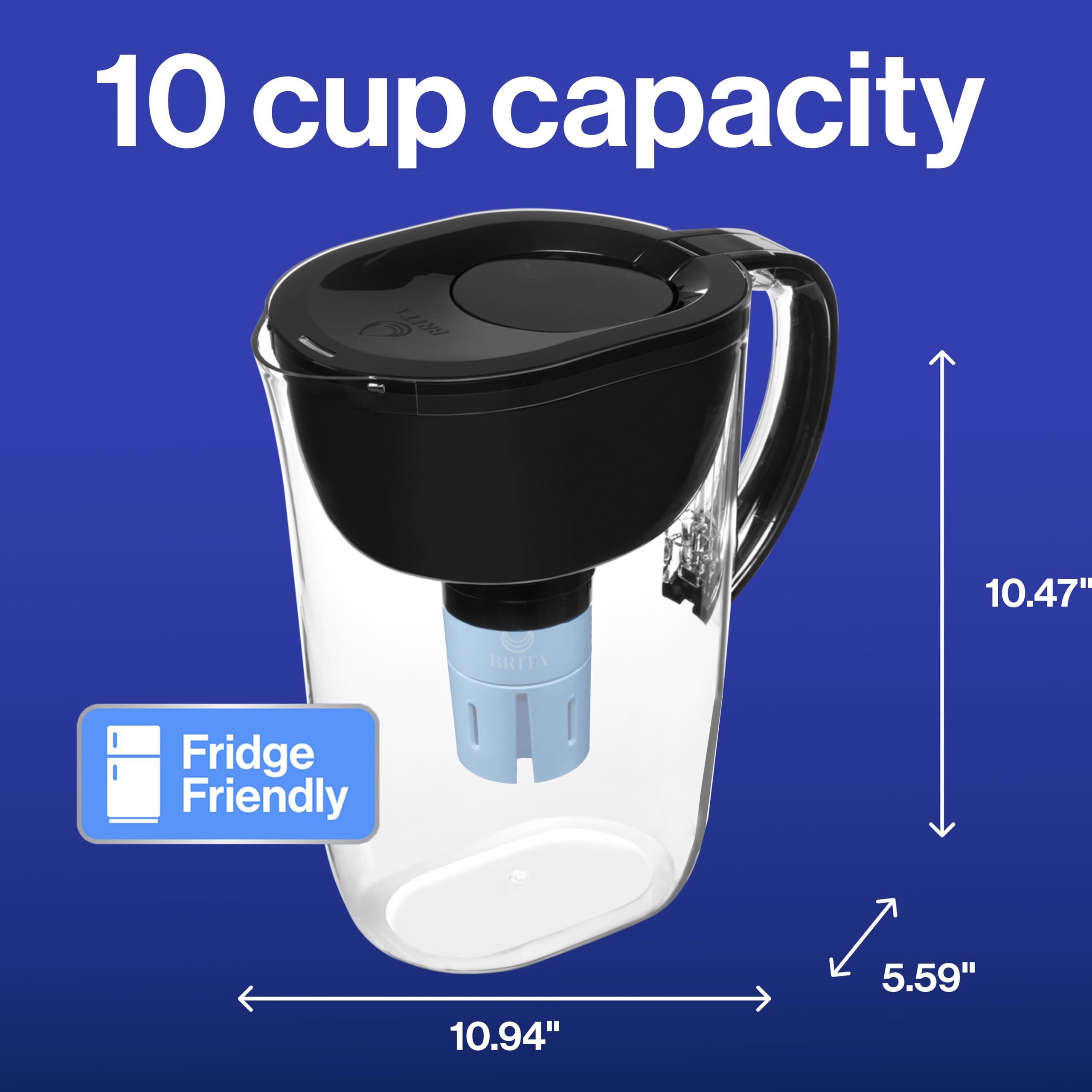 Foto 6 | Filtro De Agua Pitcher Brita Everyday Elite 2.4l Black - Venta Internacional.