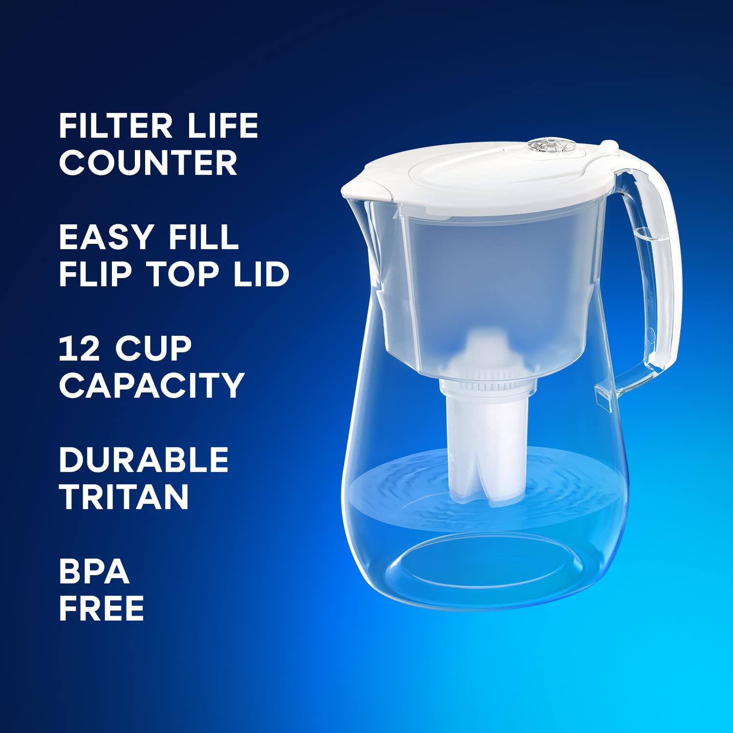 Foto 2 | Jarra Con Filtro De Agua Aquaphor Opal, 12 Tazas, Color Blanco Premium - Venta Internacional.