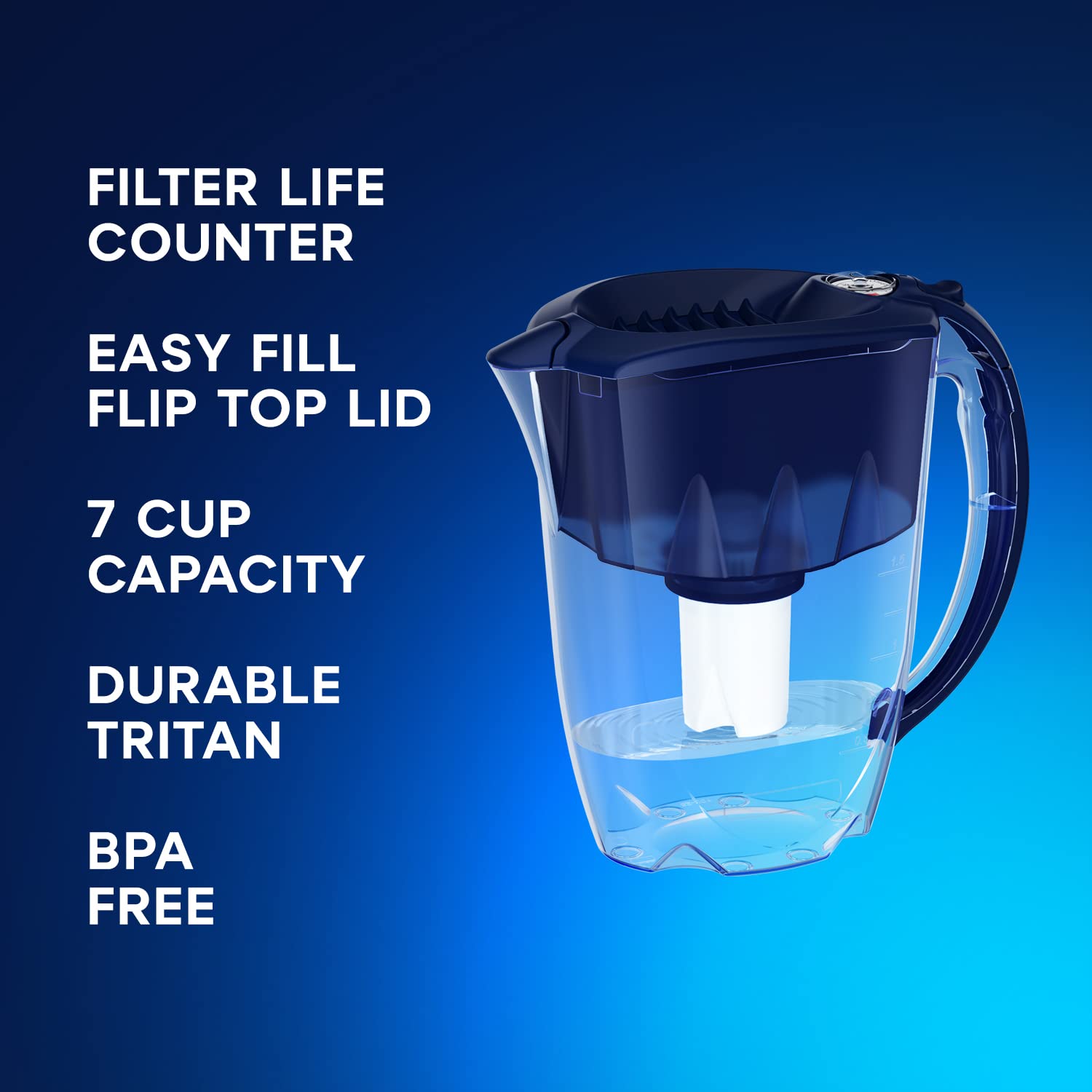 Foto 2 | Jarra Con Filtro De Agua Aquaphor Ideal Para 7 Tazas Con 3 Filtros B15 - Venta Internacional.