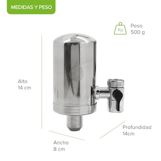Foto 2 | Filtro Purificador Para Grifo Eoz By Avera, 3 Etapas De Filtración, Elimina El 99% De Microorganismos, Nom-244-ssa1-202