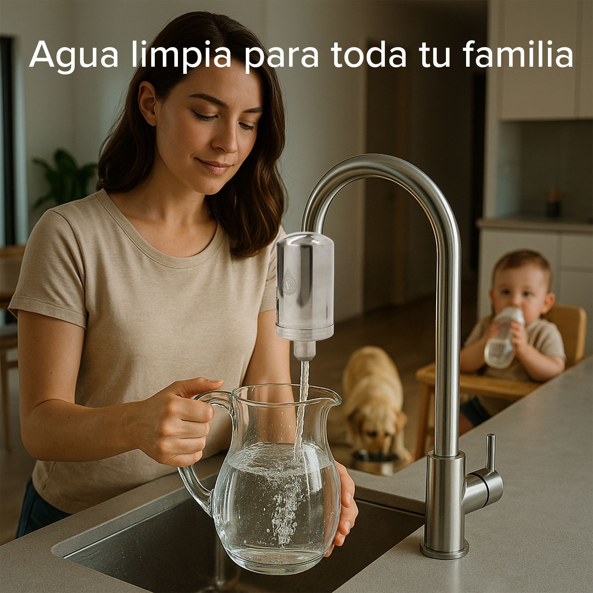 Foto 7 | Filtro Purificador Para Grifo Eoz By Avera, 3 Etapas De Filtración, Elimina El 99% De Microorganismos, Nom-244-ssa1-202