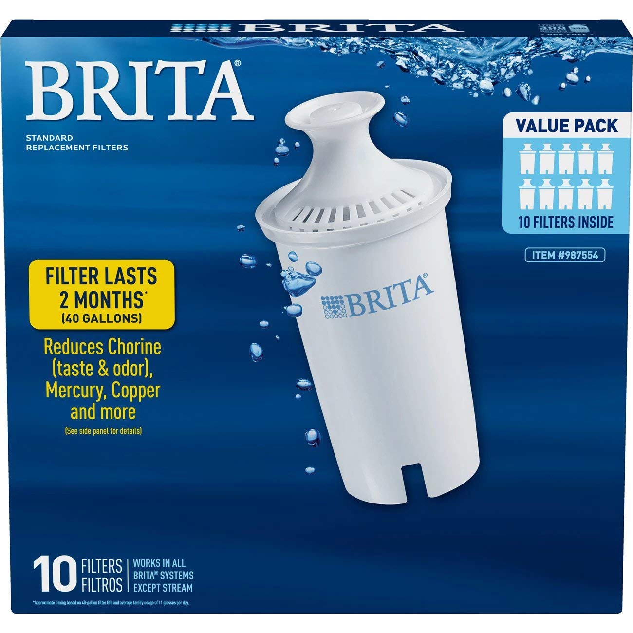 Foto 2 pulgar | Filtros De Repuesto Brita 987554 Pitcher  Paquete De 10 - Venta Internacional.