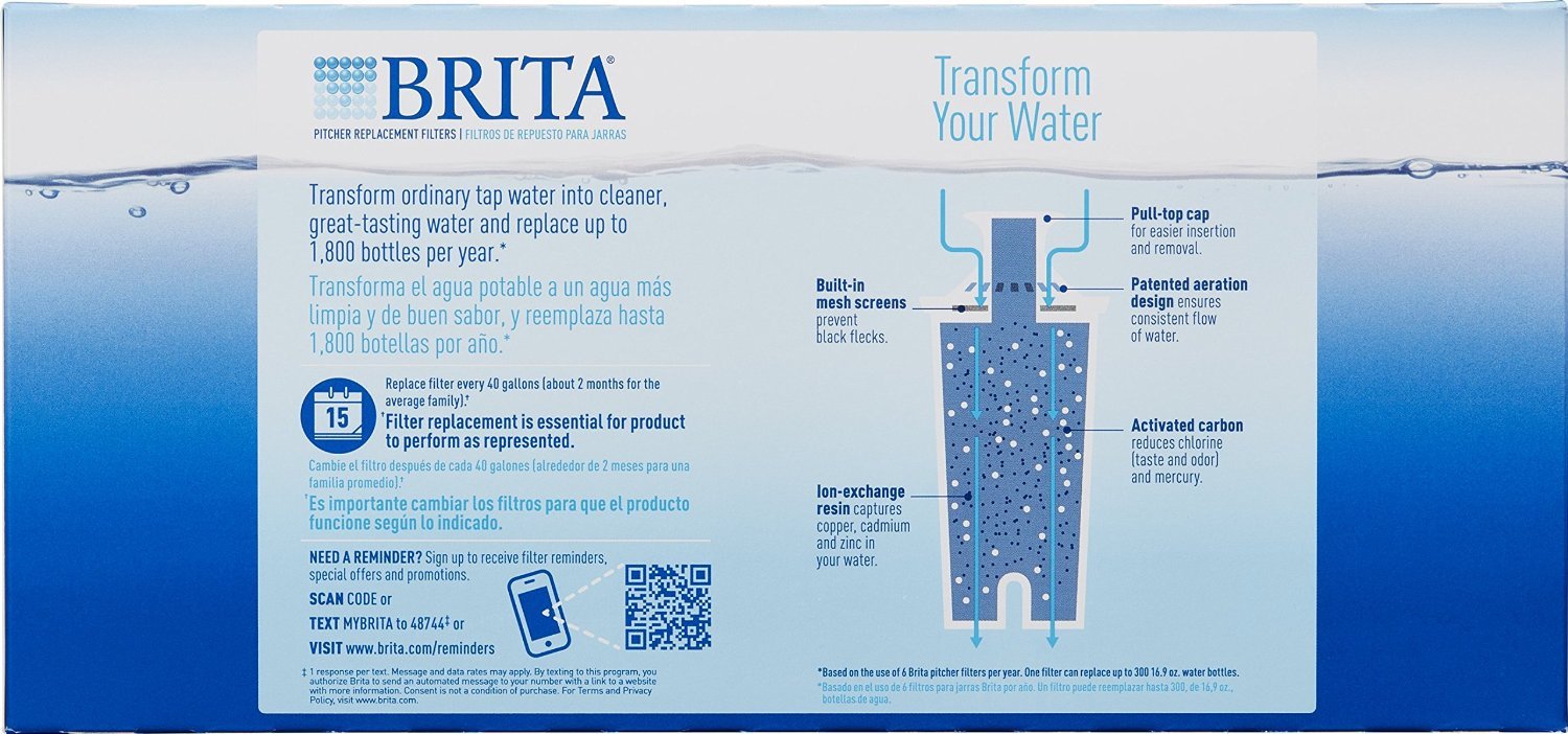 Foto 5 pulgar | Filtro De Repuesto Para 5 Filtros Brita Pitcher - Venta Internacional.