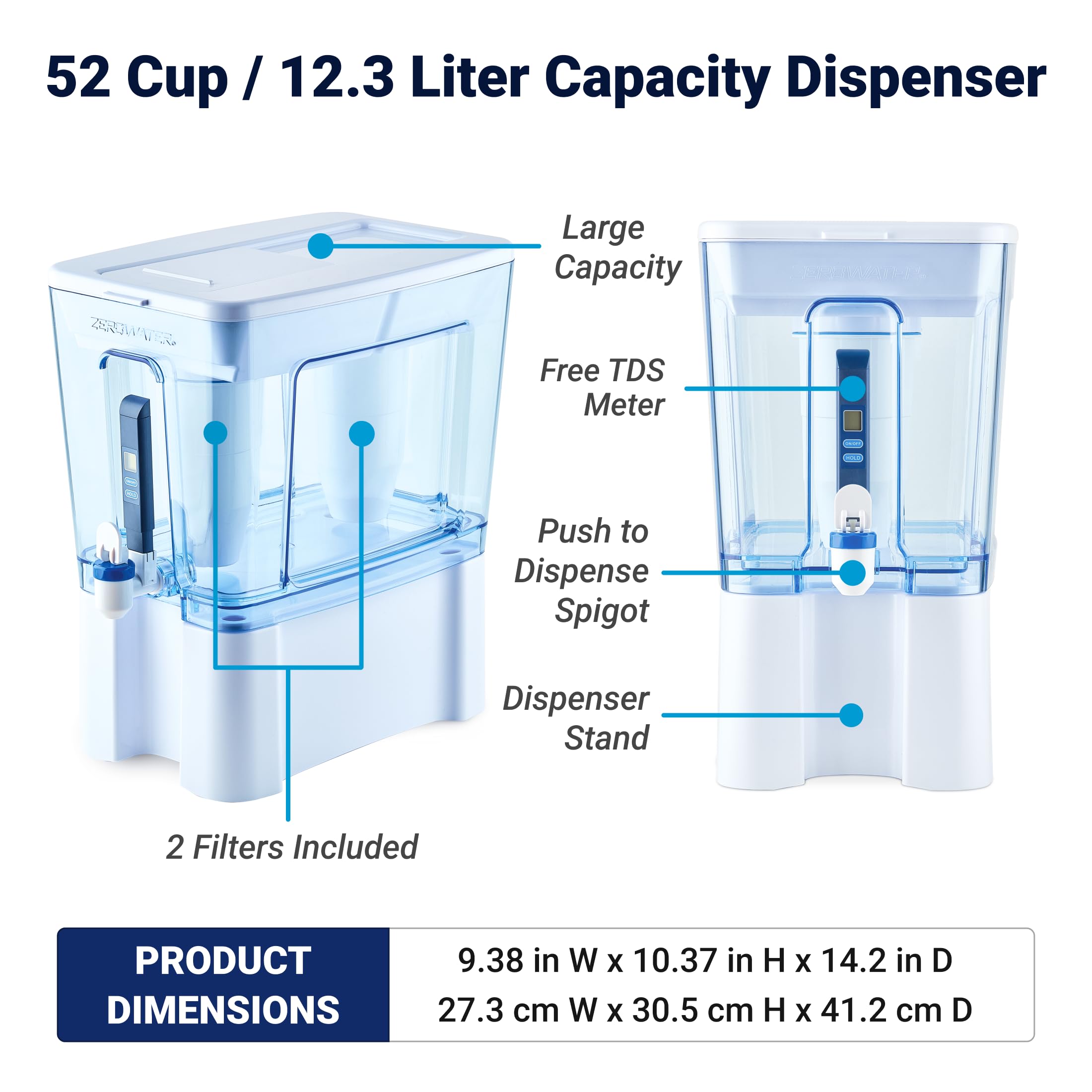 Foto 3 | Dispensador Con Filtro De Agua Zerowater  52 Tazas  5 Etapas - Venta Internacional.