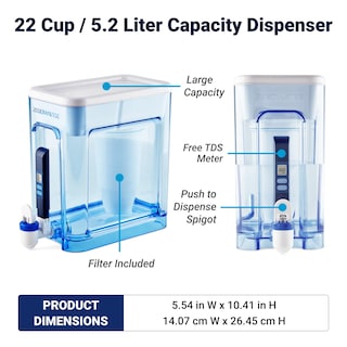 Foto 3 | Dispensador De Filtro De Agua Zerowater 22 Tazas Listo Para Leer 5 Etapas - Venta Internacional.