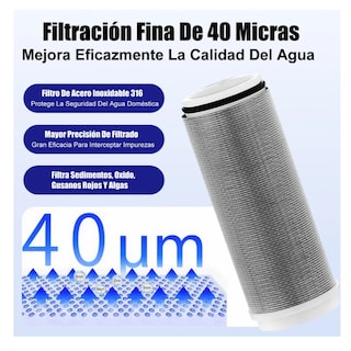 Foto 3 | Acero Inoxidable Filtro Purificador De Agua Para El Hogar 2p Belug Plateado