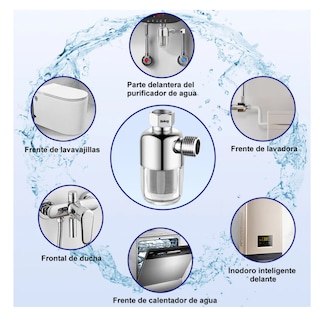 Foto 4 | Acero Inoxidable Filtro Purificador De Agua Para El Hogar 2p Belug Plateado
