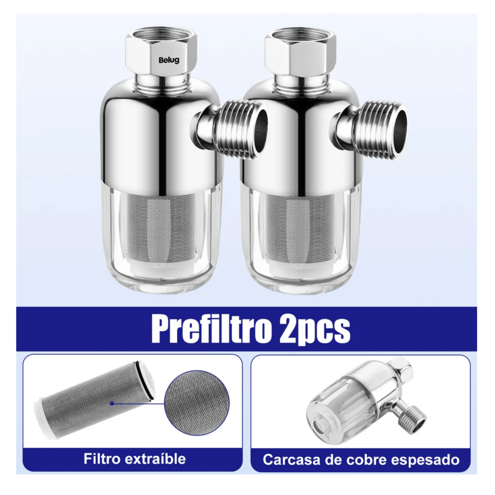 Foto 6 pulgar | Acero Inoxidable Filtro Purificador De Agua Para El Hogar 2p Belug  Plateado