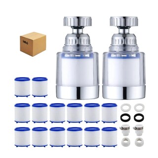 Foto 1 | Filtro De Agua Para Grifo Con 14 Cartuchos 2 Filtros Y 2 Conexiones Universales Lab.g Blanco Con Azul