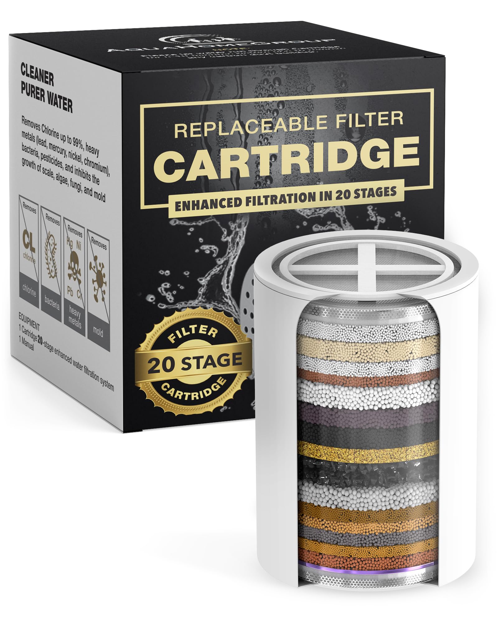 Foto 1 | Cartucho De Filtro De Repuesto Aquahomegroup 20-stage - Venta Internacional.