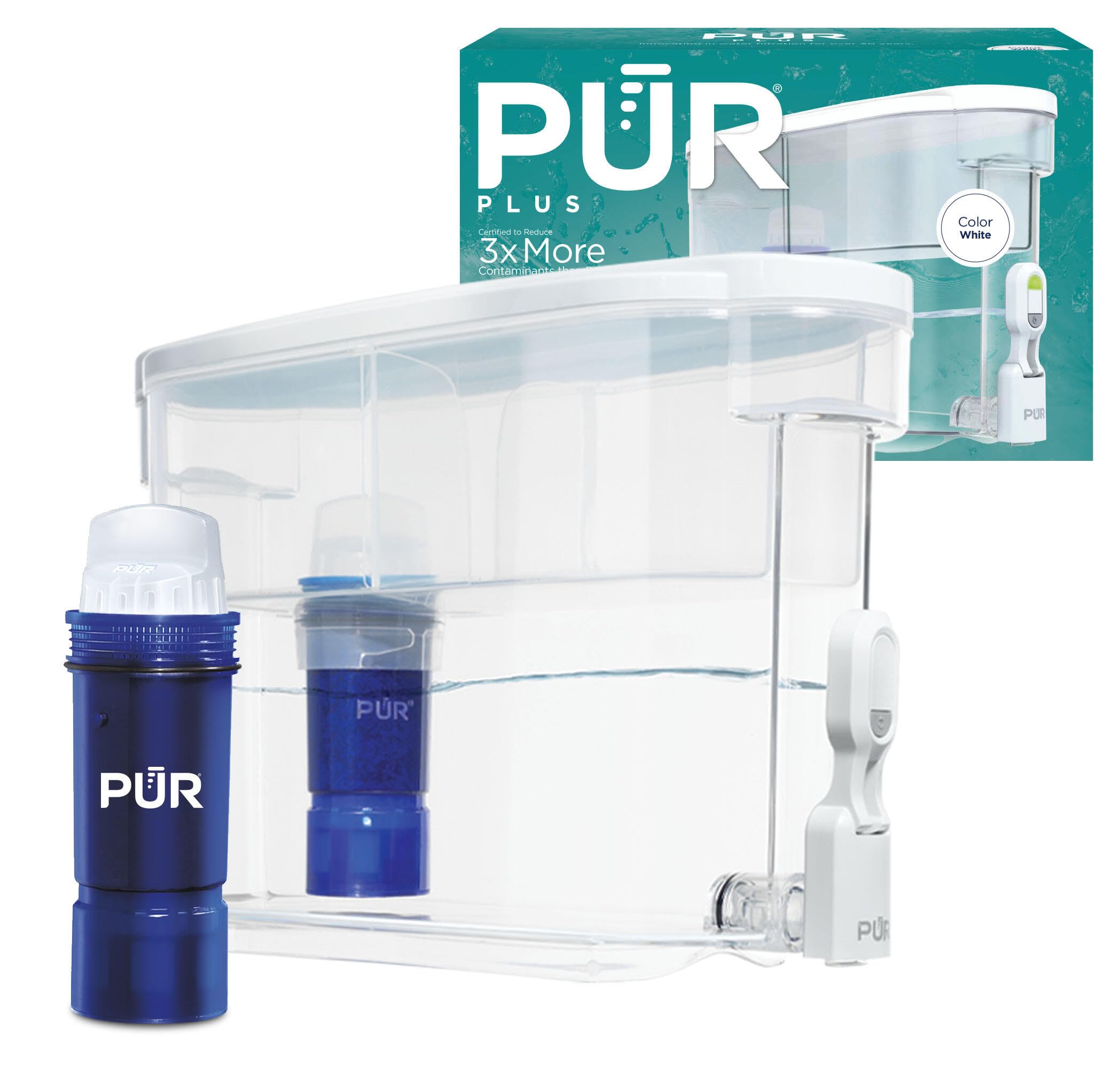 Foto 2 pulgar | Dispensador De Filtro De Agua Pur Plus  30 Tazas Con 1 Filtro  Color Blanco - Venta Internacional.