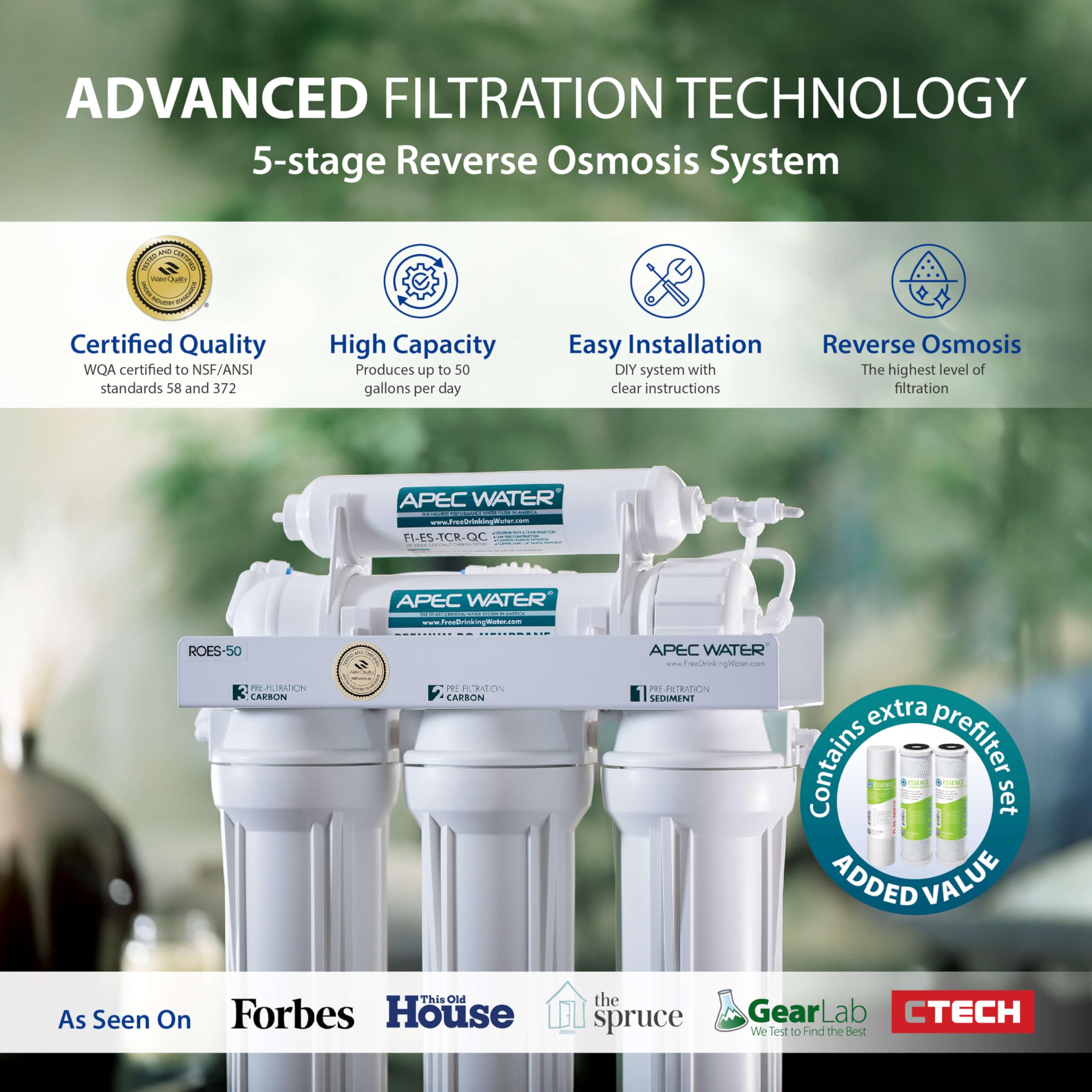 Foto 3 pulgar | Sistema De Filtro De Agua Apec Water Systems Roes-50 Essence - Venta Internacional.