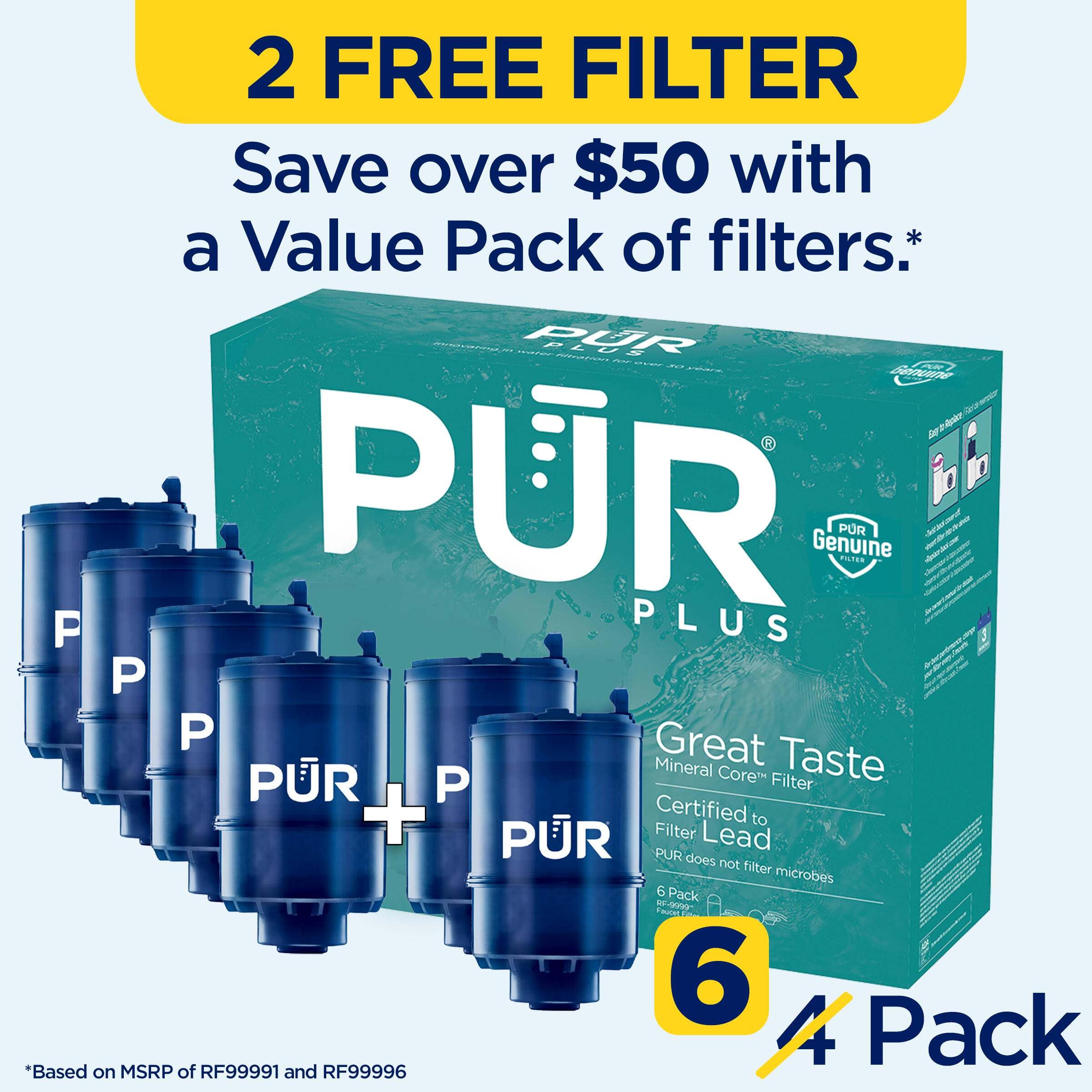 Foto 3 pulgar | Filtro De Agua Pur Plus Mineral Core De Repuesto (paquete De 6) - Venta Internacional.