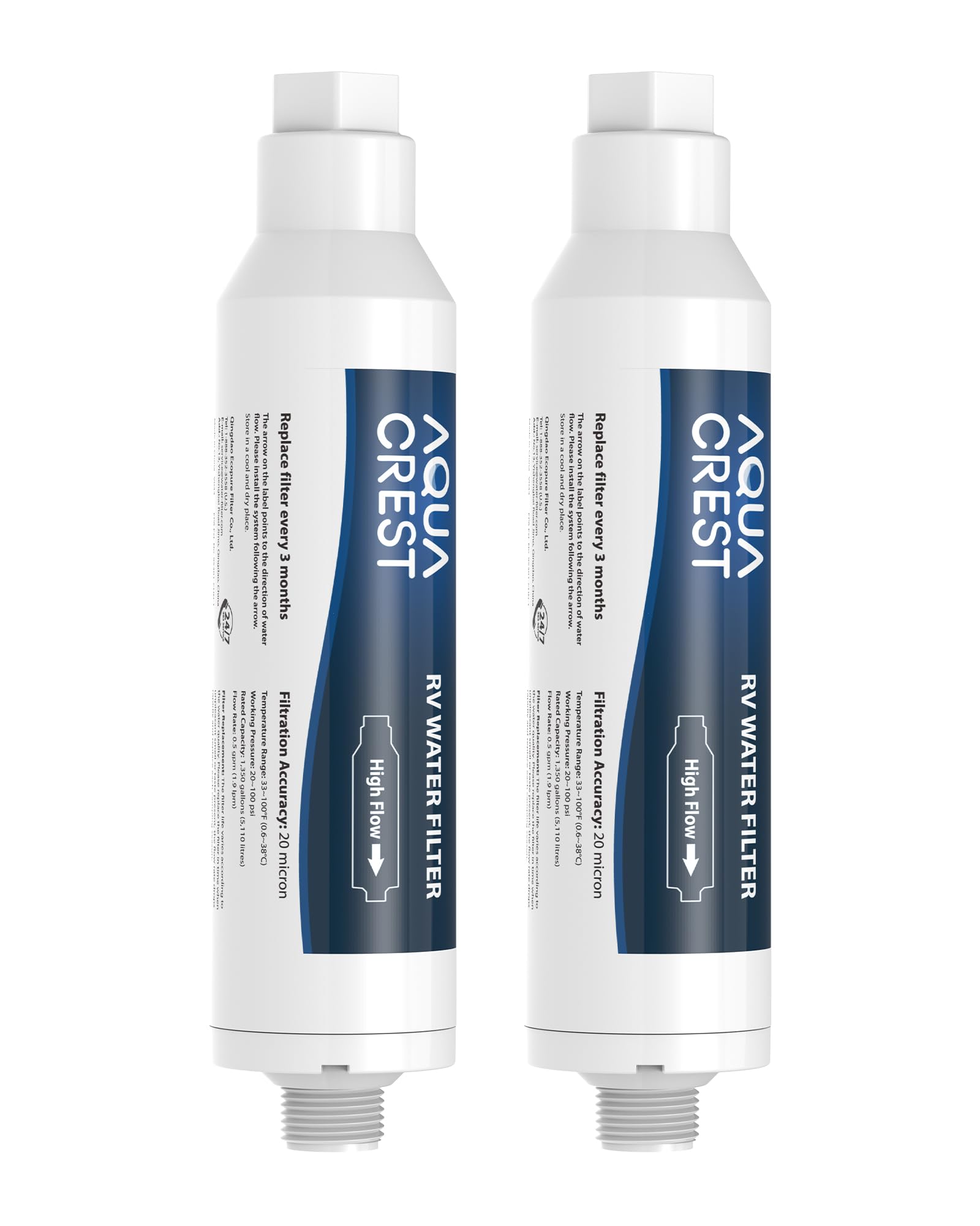 Foto 2 pulgar | Filtro De Agua Para Vehículos Recreativos Aqua Crest Rv Inline Certificado Por La Nsf  Paquete De 2 - Venta Internaci