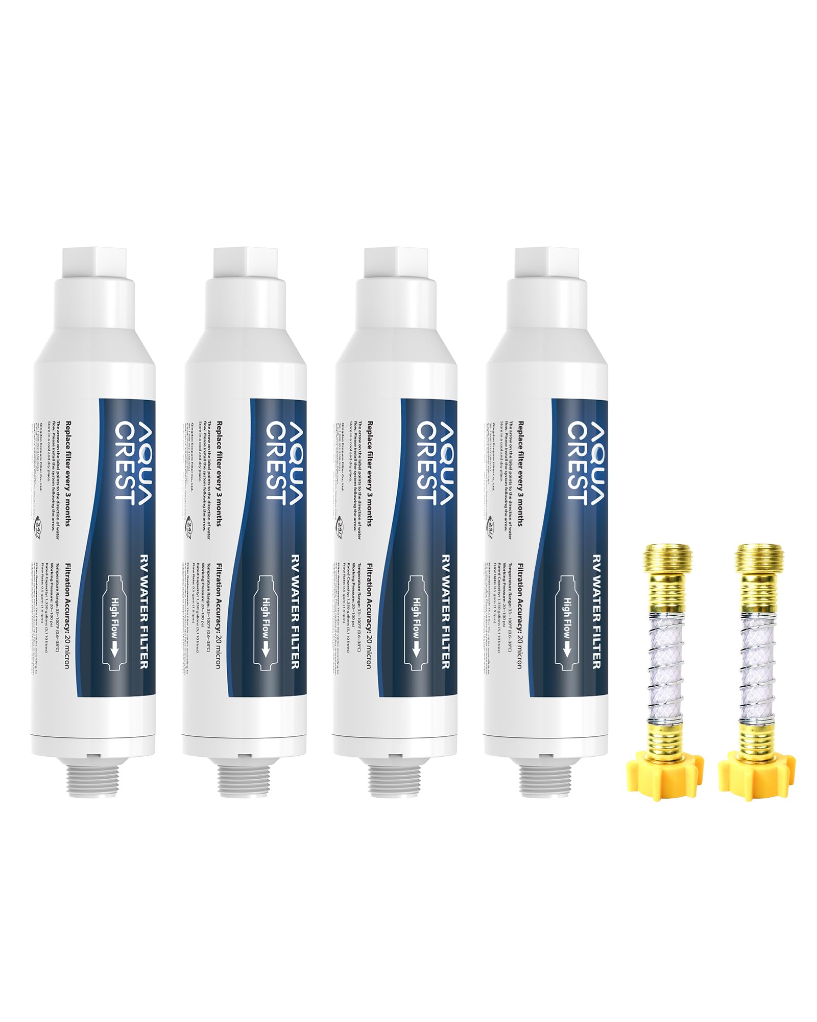 Foto 1 | Filtro De Agua Para Autocaravanas Aqua Crest Inline Con Certificación Nsf  Paquete De 4 - Venta Internacional.