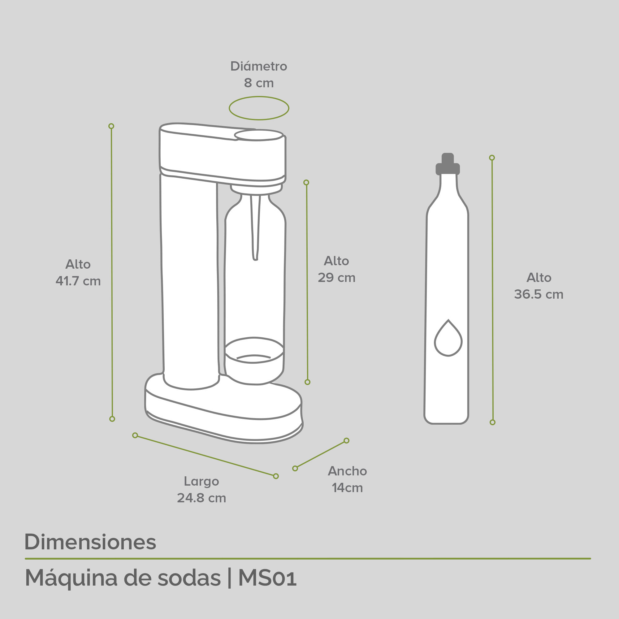 Foto 4 pulgar | Maquina de Sodas Avera Ms01 color Negro Cilindro Co2 Incluido Gasificadora