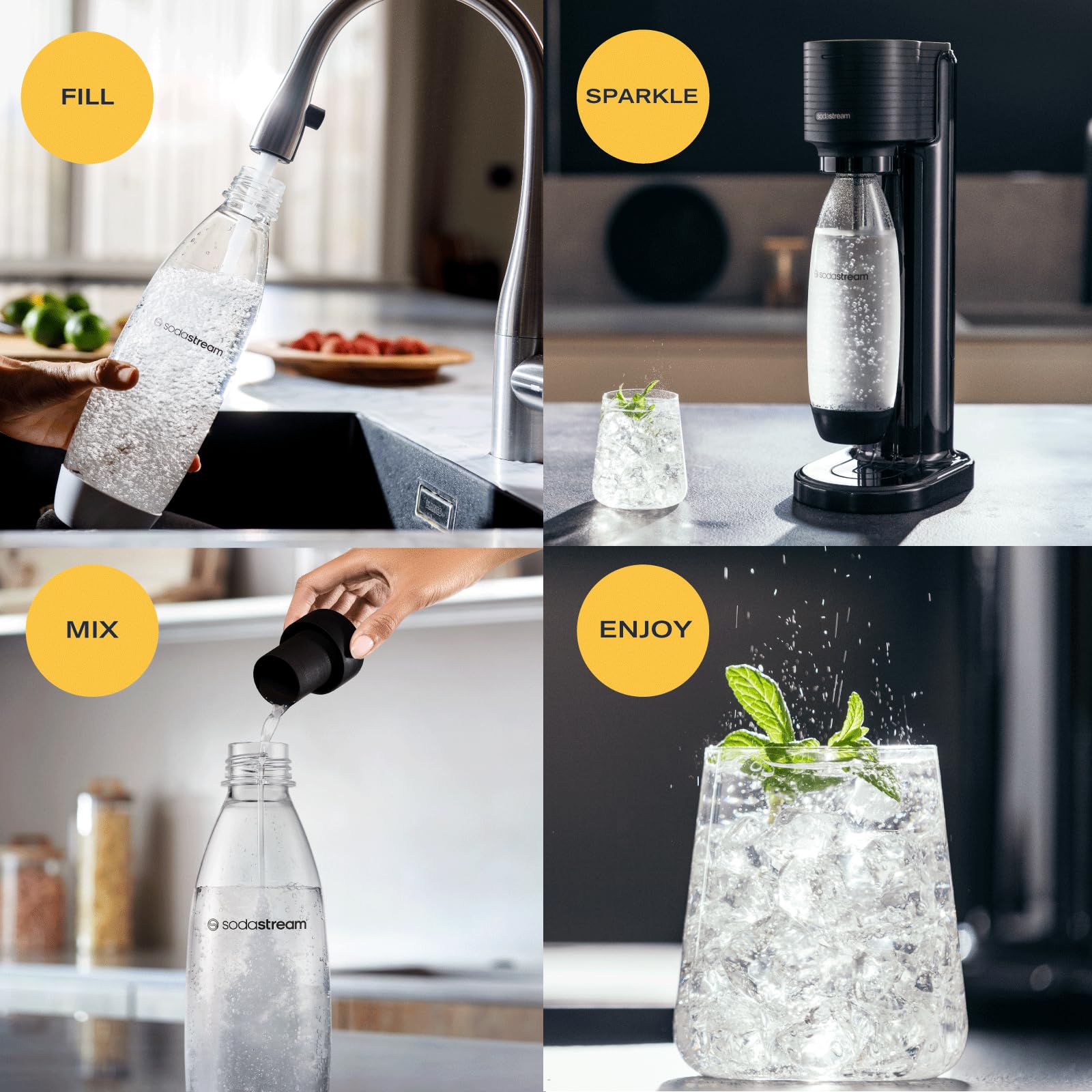 Foto 3 pulgar | Máquina para Hacer Agua con Gas Sodastream Gaia Black - Venta Internacional